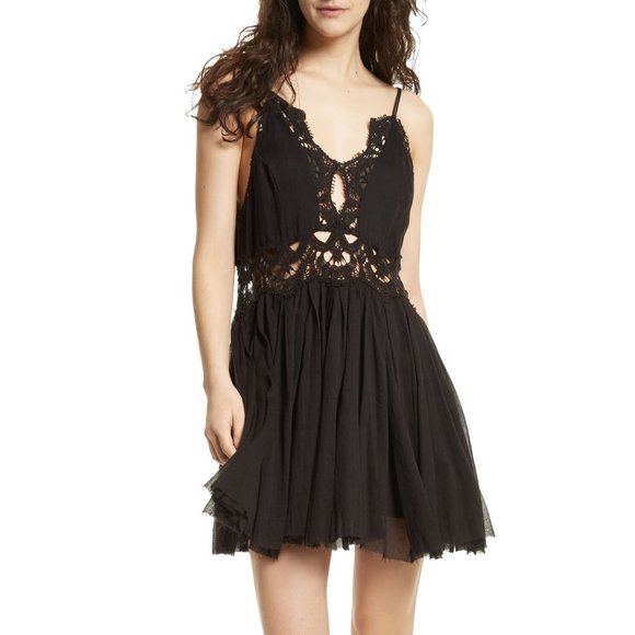 Free People Dresses & Skirts - Free People Ilektra  Crochet Cut Out  Minidress